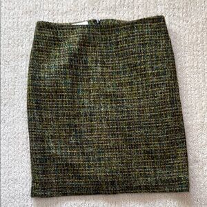 Talbots Green Tweed Skirt